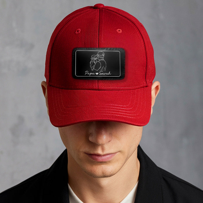 Leather Patch Dad Hat | Custom Fathers Day Gift
