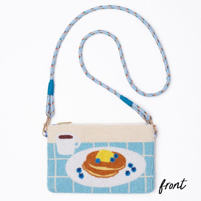 Leila Breakfast Seed Bead Clutch With Strap Bag