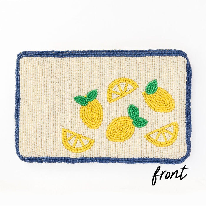Leila Lemons Seed Bead Clutch With Strap Crossbody