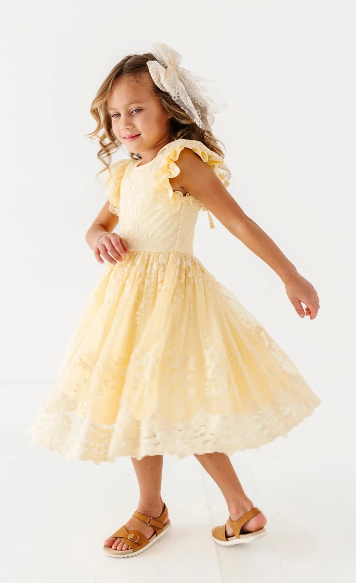 Lemon Drop Lace Dress