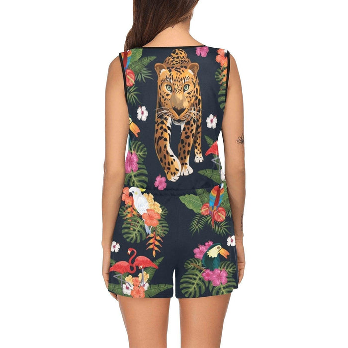 Leopard Women Jumpsuit Print - Natna Shop