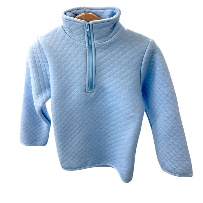 Light Blue Quilted Pullover