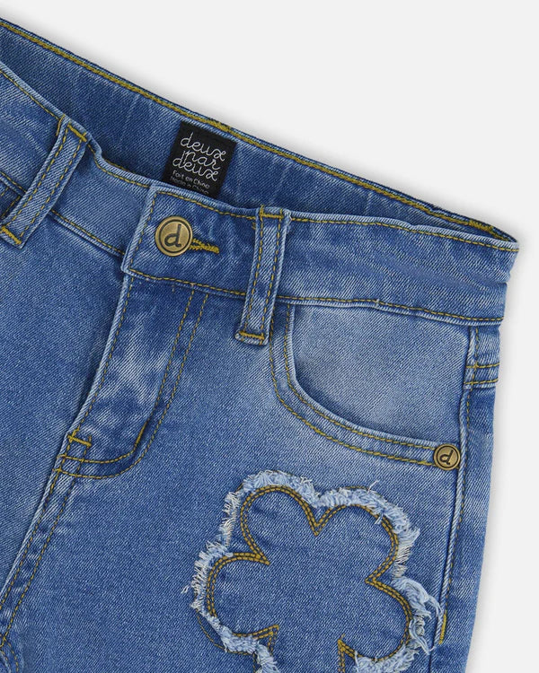 Light Blue Wide Leg Denim Jeans