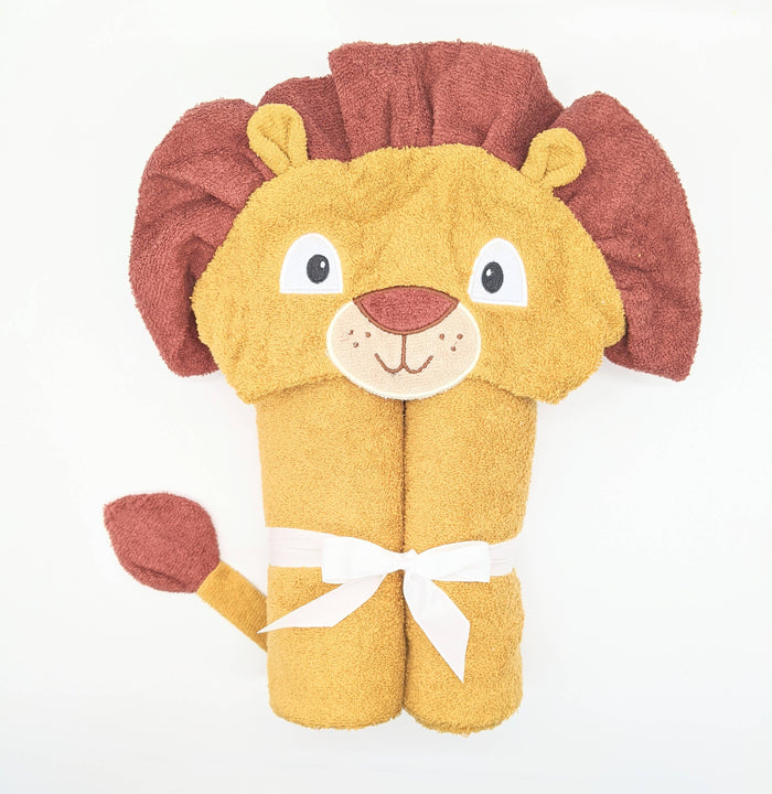 Lion hooded towel for toddlers ages 2 to 8 years old