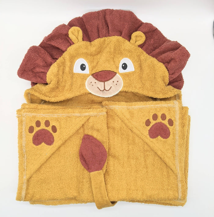 Lion hooded towel for toddlers ages 2 to 8 years old