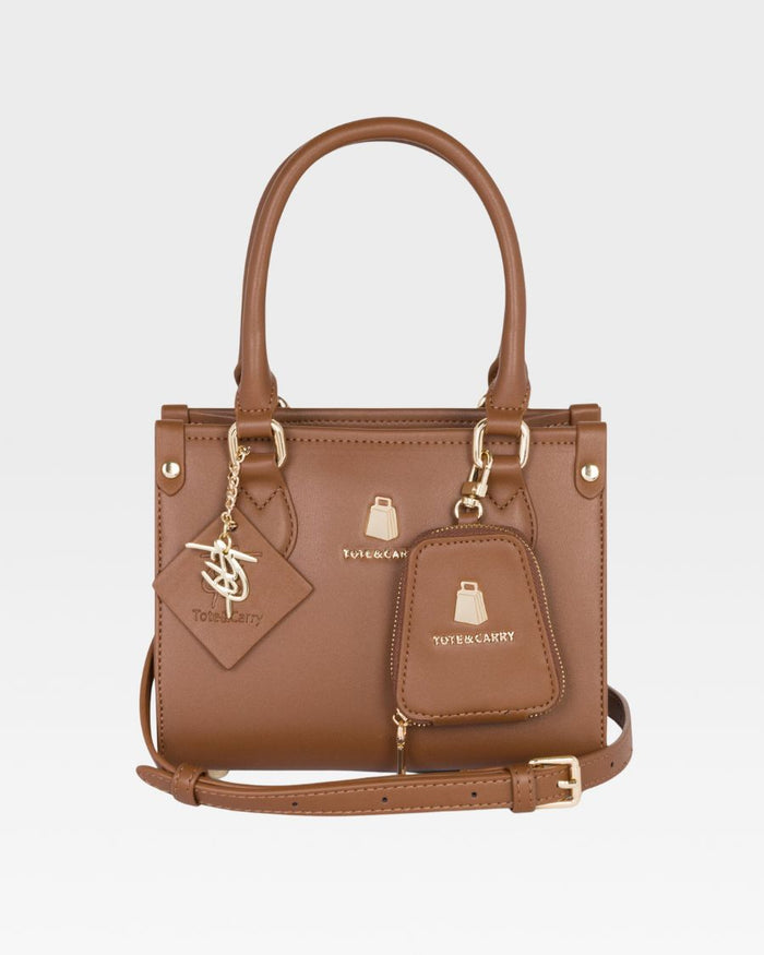 Mini Tote Bag in Coffee