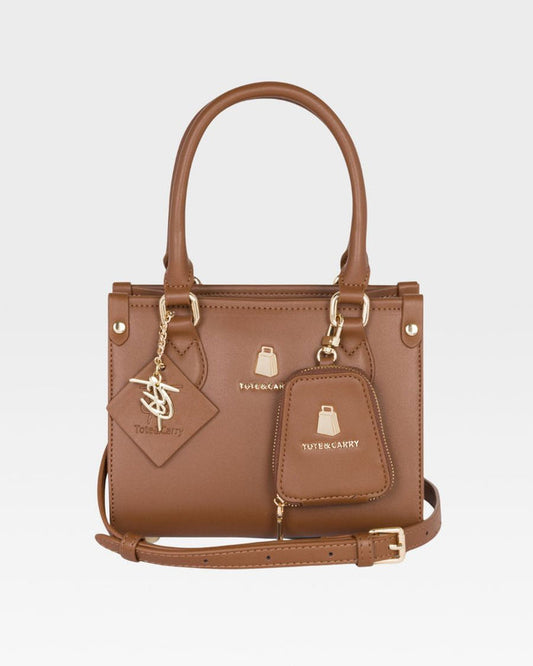 Mini Tote Bag in Coffee