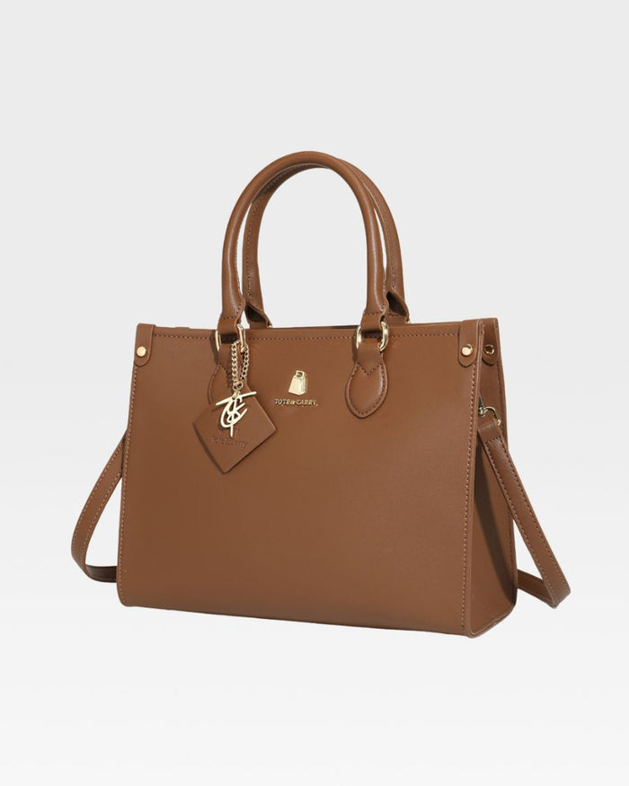 Mini Tote Bag in Coffee