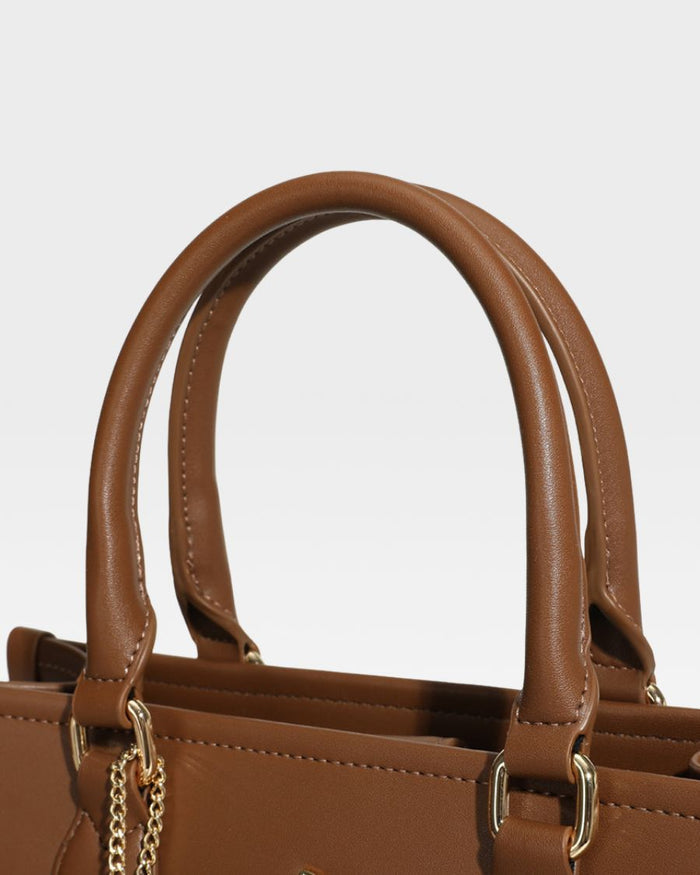 Mini Tote Bag in Coffee