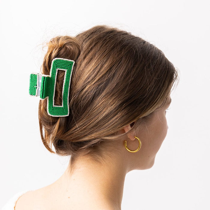 Lola Solid Color With Piped Edges Claw Kelly Green Claw