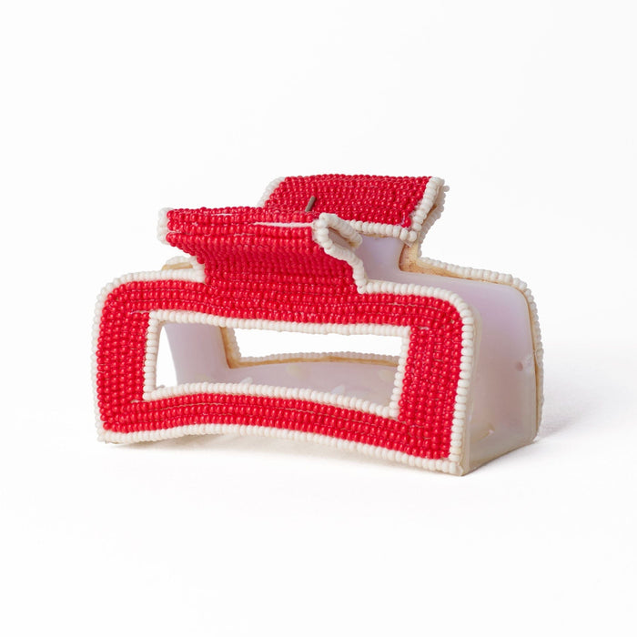 Lola Solid Color With Piped Edges Claw Red Claw