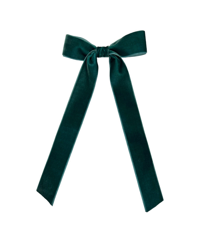 Long Tail Velvet Bow Large