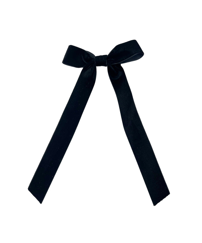 Long Tail Velvet Bow Large