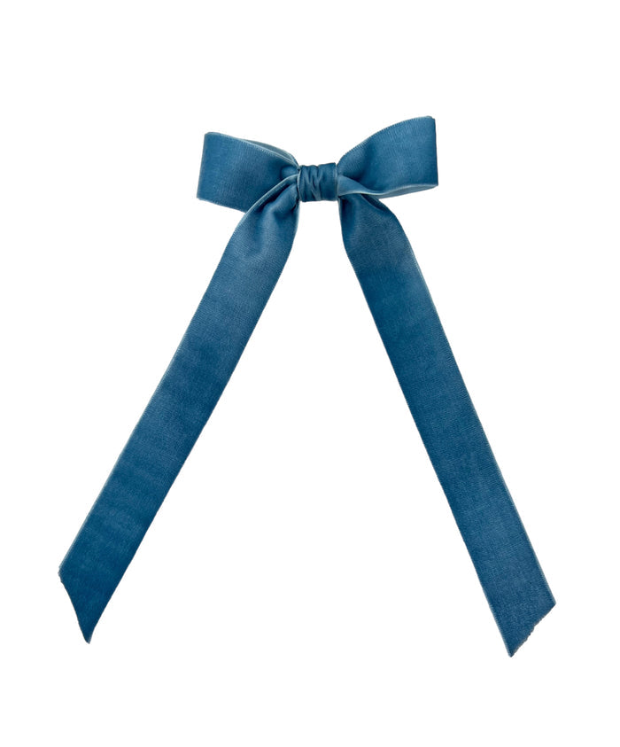 Long Tail Velvet Bow Large