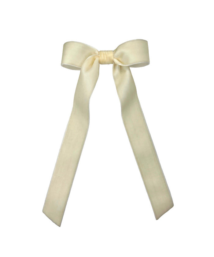 Long Tail Velvet Bow Large