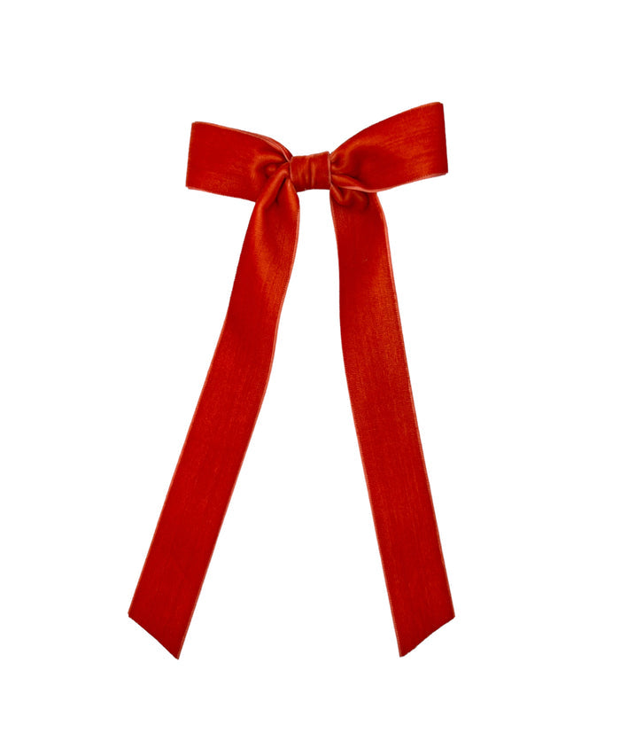 Long Tail Velvet Bow Large