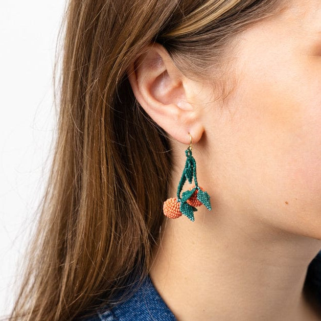 Lottie Clementine Dangle Luxe Earring Orange Drop