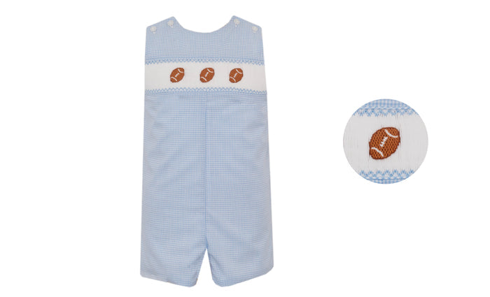 Lt Blue Gingham Football Jon Jon