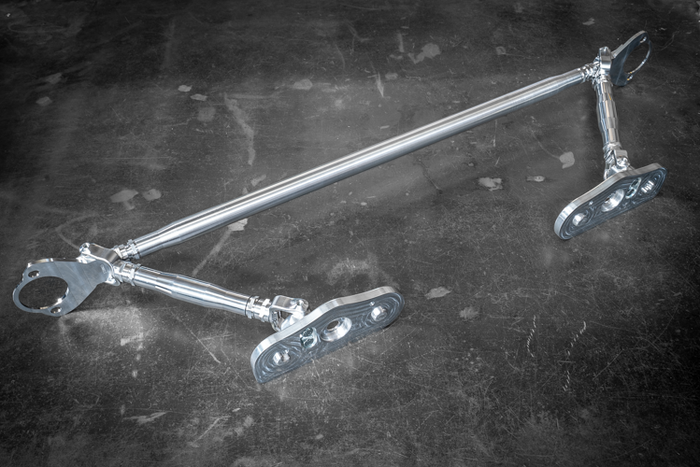 LTW E30 Modular 3 Piece Rear Strut Bar - 318, 320, 325, M3-Strut Bars-grip-drift-Add-On: 4-Point Support Bracing-Raw Aluminum-Garagistic-bmw