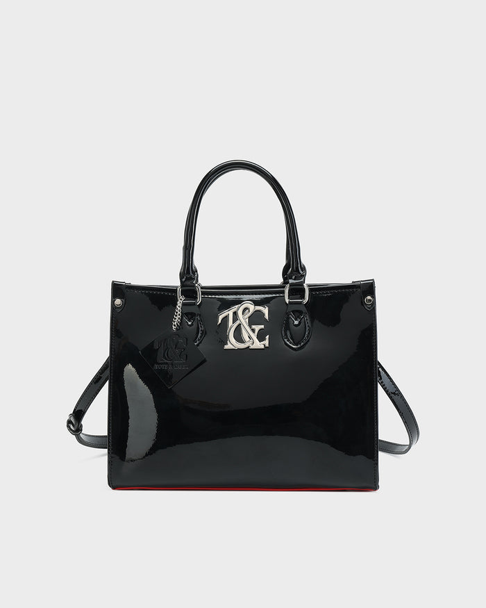 Lustre Tote Bag in Black