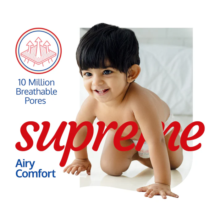 LuvLap Supreme Baby Diaper Pants Medium (7–12 kg) – Ultra Absorbent, Soft & Leak Protection, 16 Pieces