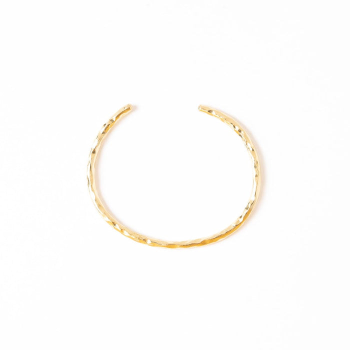 Lydia Hammered Brass Thin Cuff Bracelet Bracelet