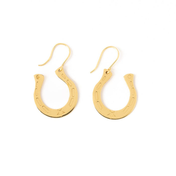 Madison Horseshoe Dangle Earrings Brass Dangle