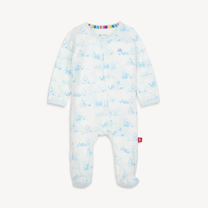 Magnetic Blue Pooh in the Woods Footie