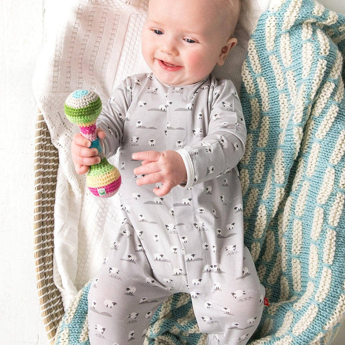 Magnetic Gray Baa Baa Baby Modal Footie