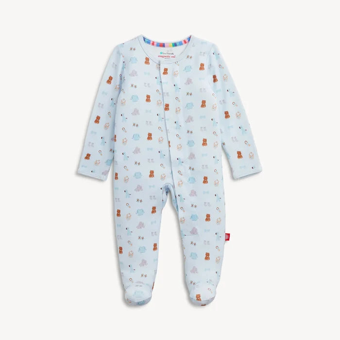 Magnetic Nursery Nostalgia Blue Modal Footie