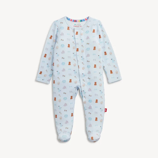 Magnetic Nursery Nostalgia Blue Modal Footie