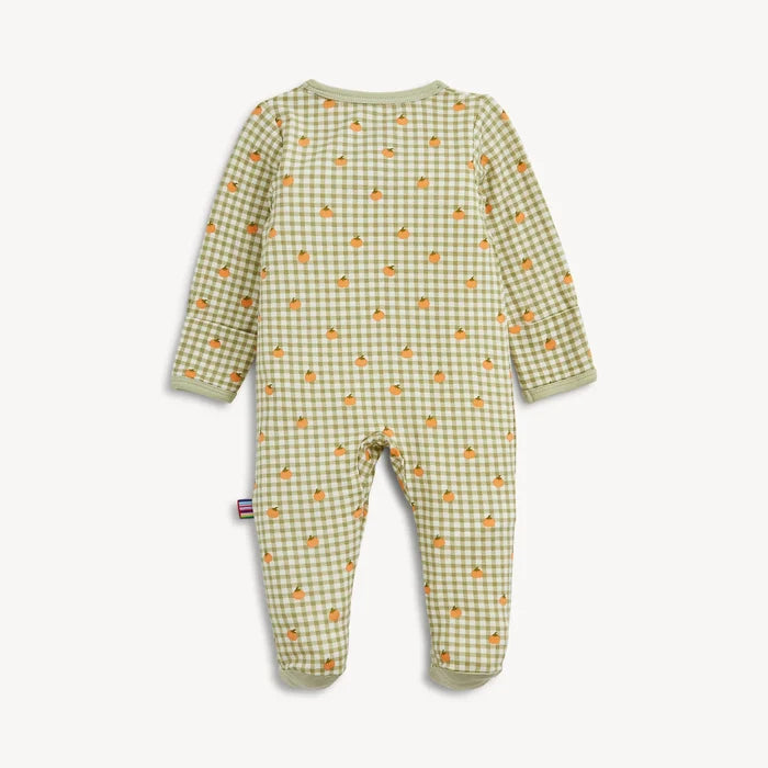 Magnetic Pumpkin Plaid Modal Footie