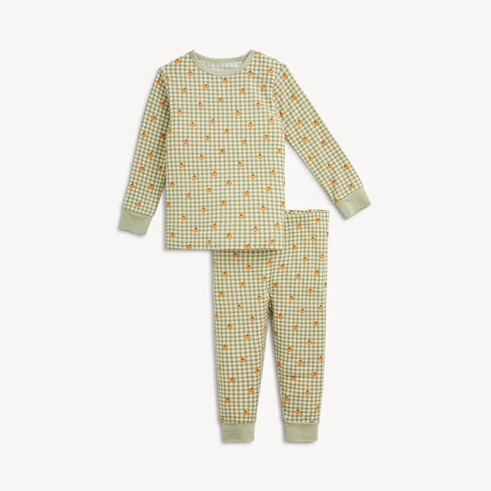 Magnetic Pumpkin Plaid PJ Set