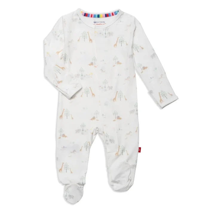 Magnetic White Serene Safari Modal Footie