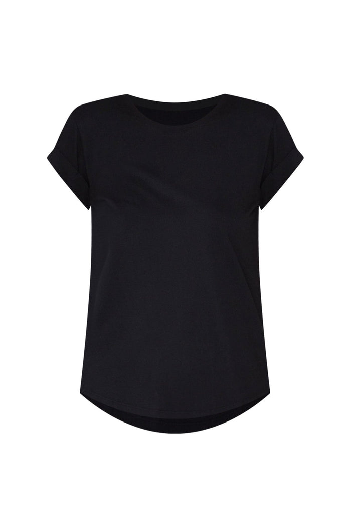 Manly Black Cotton Tee,ghost-mani