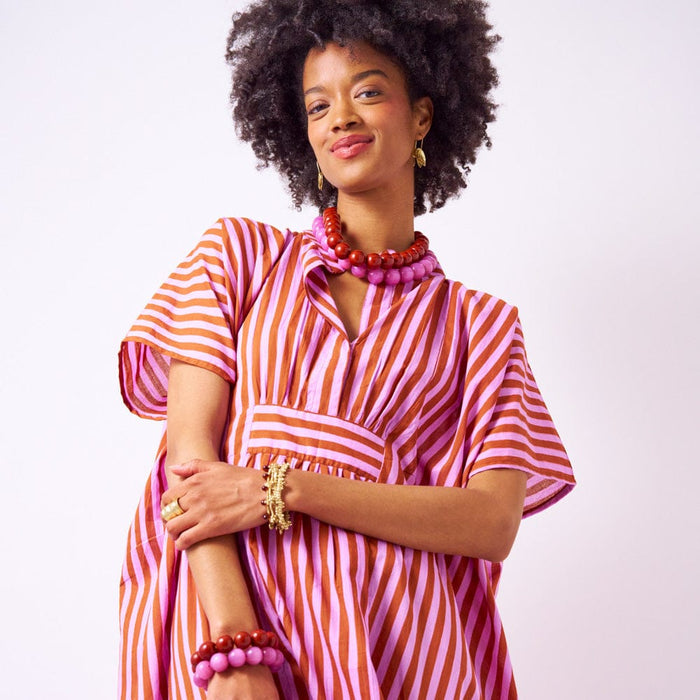 Margot Stripe Kaftan Rust + Lilac Kaftan