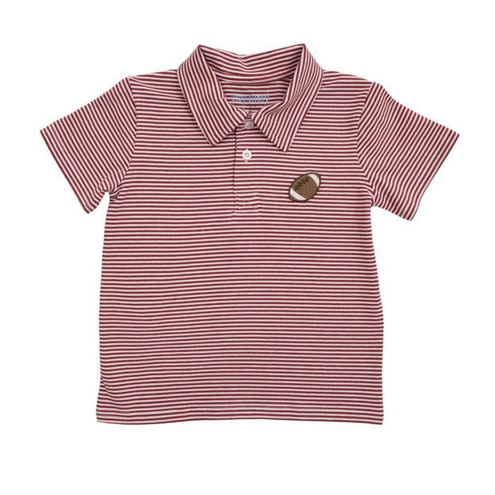 Maroon Football Polo