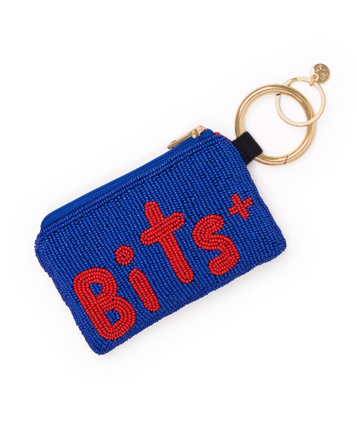 Mary Bits + Bobs Beaded Coin Purse Navy Coin Purse