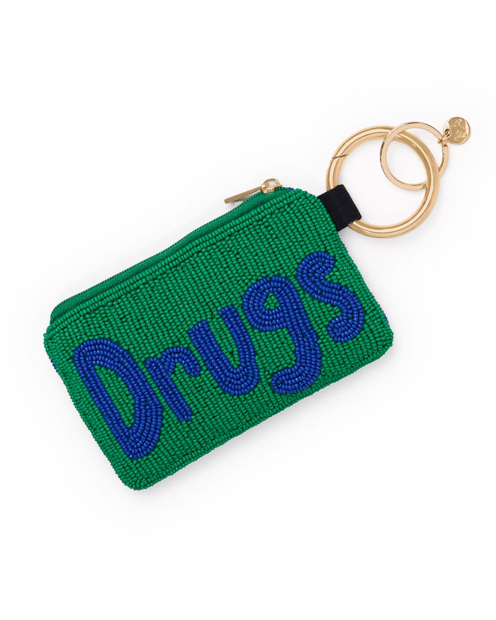 Mary Drugs Beaded Coin Purse Green Coin Purse
