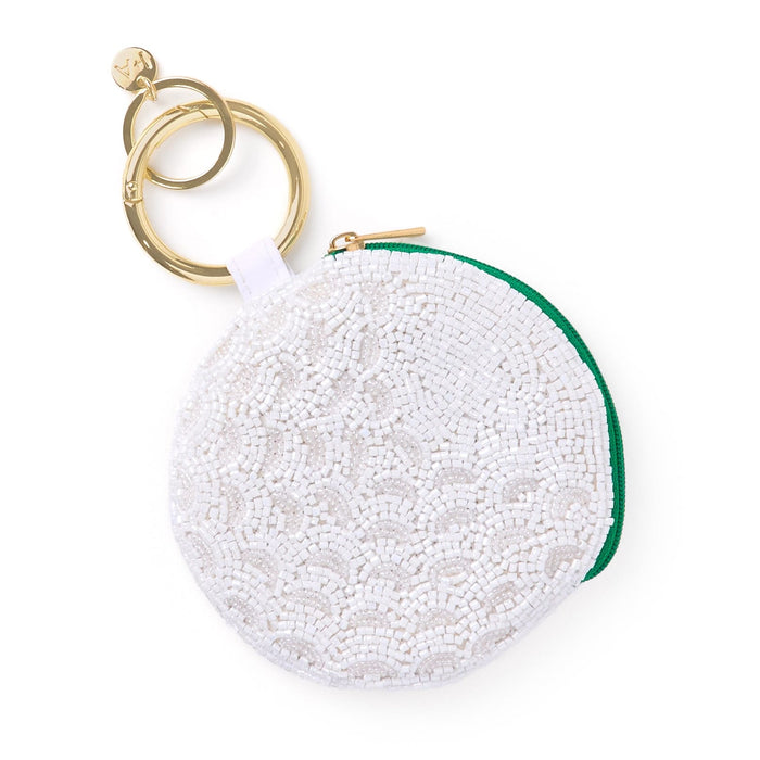 Mary Golf Beaded Coin Purse White Coin Purse