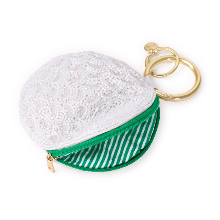 Mary Golf Beaded Coin Purse White Coin Purse