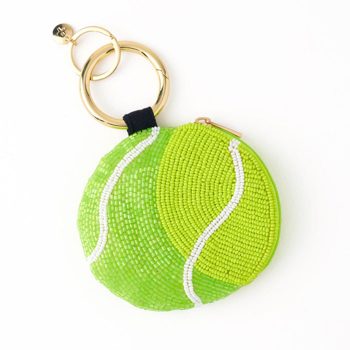 Mary Tennis Ball Beaded Coin Purse Bright Yellow + Green Coin Purse