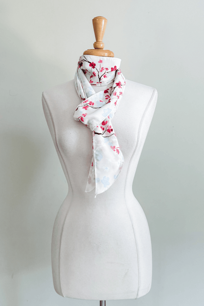 Matching Sash in Cherry Blossom Chiffon Print from Diane Kroe