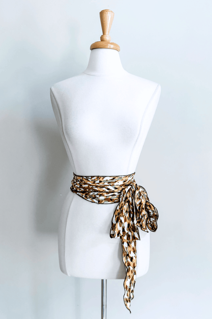 Matching Sash in Kaleidoscope Olive print from Diane Kroe