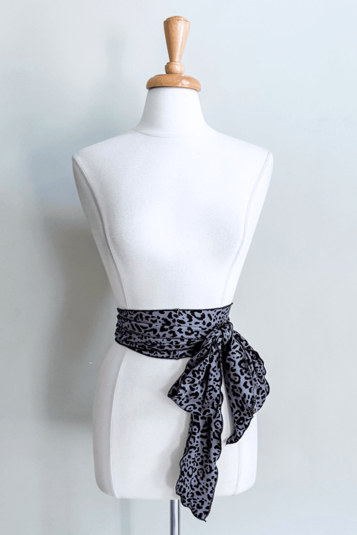 Matching Sash in Luxe Leopard Grey print from Diane Kroe