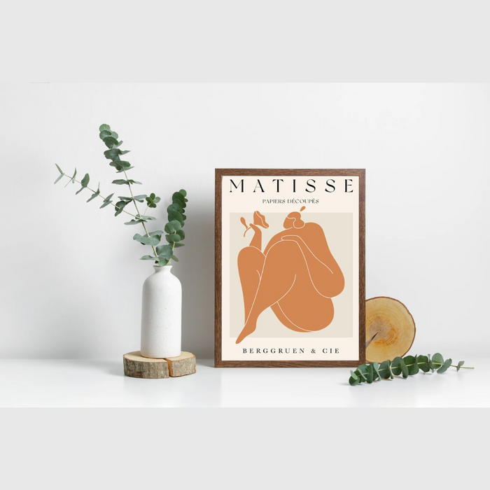 Matisse Orange | Framed Print | Walnut Wood Frame