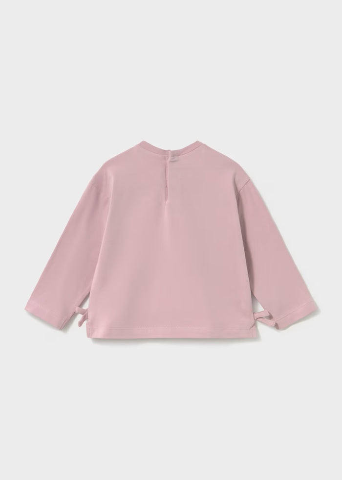 Mauve Floral Pocket Long Sleeve Tee