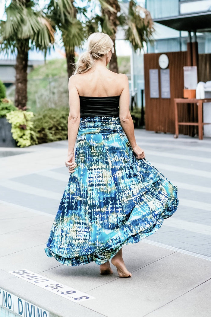 Diane Kroe - Maxi Bubble Dress (Ocean Wake)