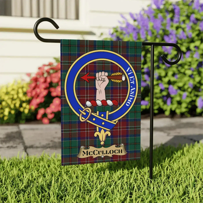 McCulloch Family Crest Tartan Garden Flag