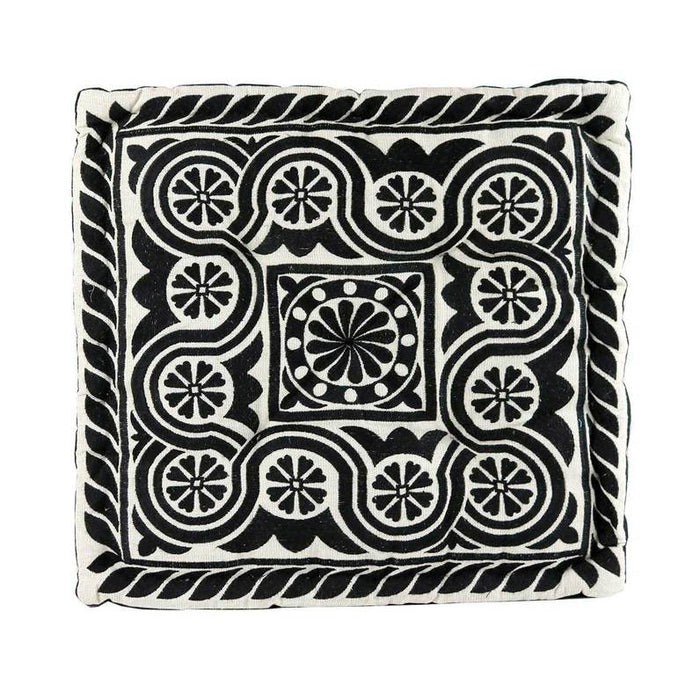 Meditation Cushion, Square Black + White